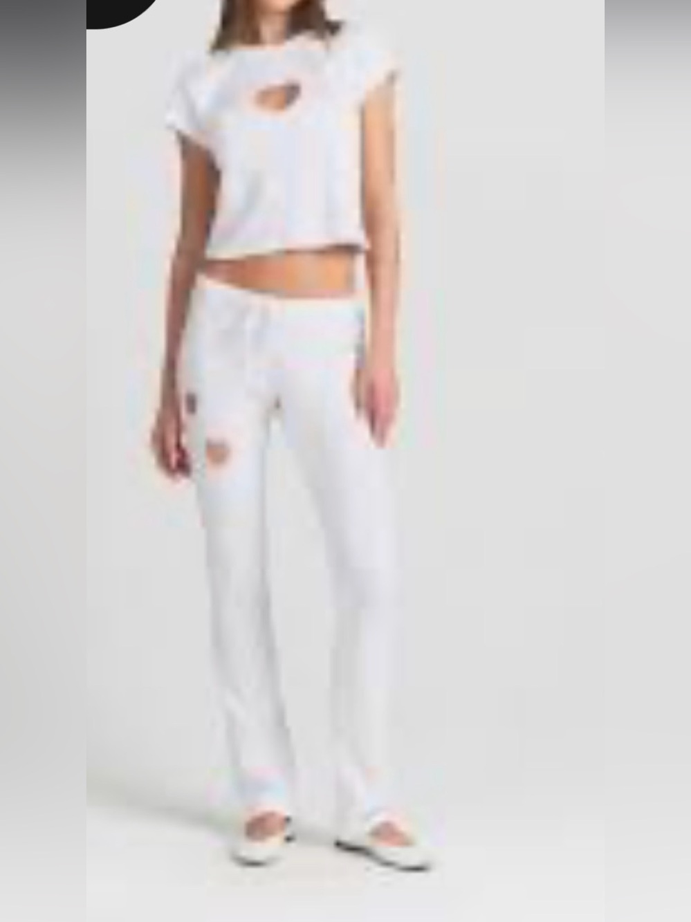 Skims White pants limited edition with Heart Cutouts - Picture 2 of 6